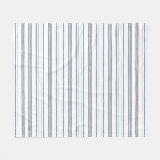 Couverture Polaire Rayure à petits carreaux bleu français (Devant (Horizontal))