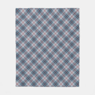 Couverture Polaire Rayure Bleu-Rouge de plaid polarisé