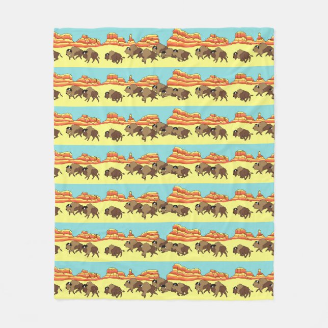 Couverture Polaire Rayure de Buffalo de sud-ouest (Devant)