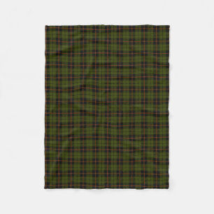 Couverture Polaire Rayure d'orange de noir de plaid de vert d'armée