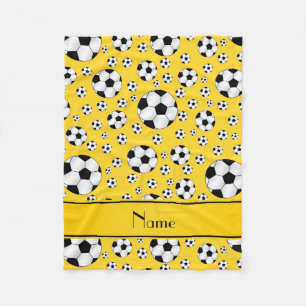 Couverture Polaire Rayure jaune d'amusement de ballons de football