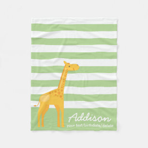 Couverture Polaire Rayure personnalisée mignonne de vert de menthe d