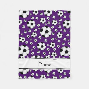 Couverture Polaire Rayure pourpre de blanc de ballons de football