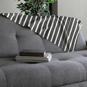 Couverture Polaire Rayures blanches noires