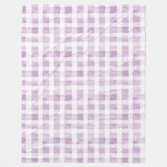 Couverture Polaire Rayures blanches violettes  (Devant)