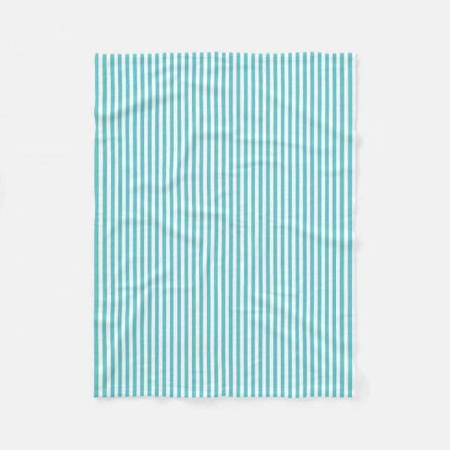 Couverture Polaire Rayures bleues et blanches d'Aqua (Devant)