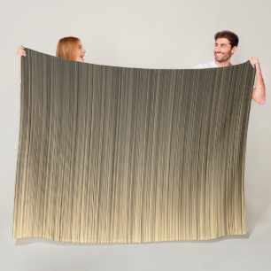 Couverture Polaire Rayures de brun et de crème