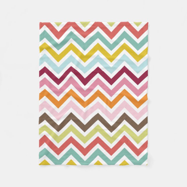 Couverture Polaire Rayures de zigzag de Chevron (Devant)