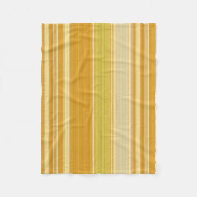 Couverture Polaire Rayures Jaune Ensoleillé (Devant)