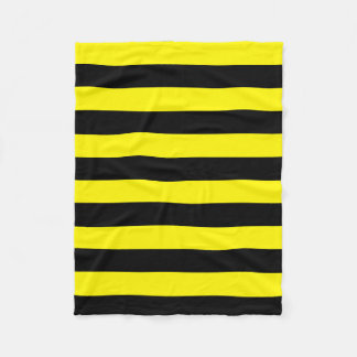 Couverture Polaire Rayures jaunes et noires