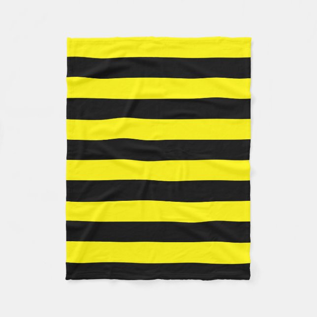 Couverture Polaire Rayures jaunes et noires (Devant)
