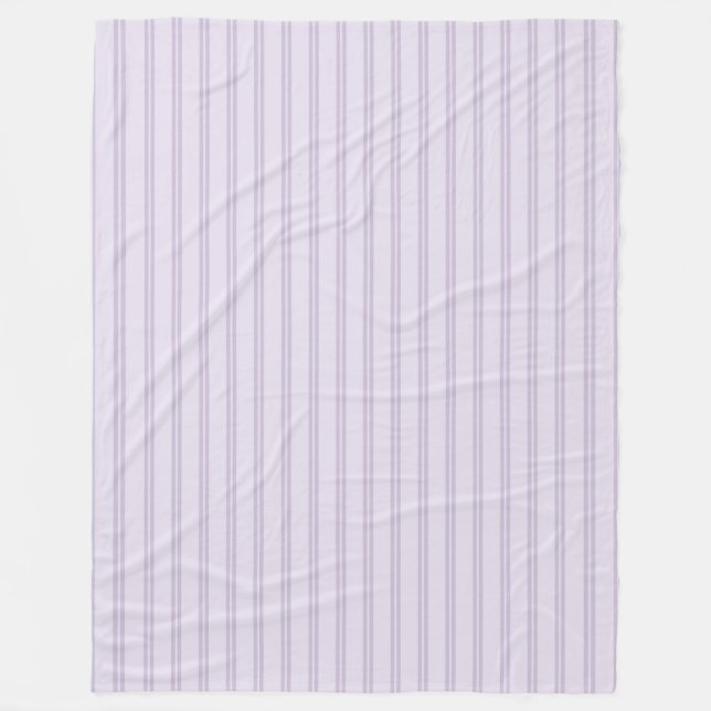 Couverture Polaire Rayures lavande violet (Devant)