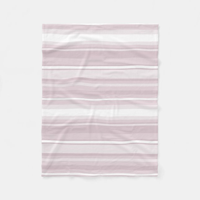 Couverture Polaire Rayures rose quartz rose (Devant)