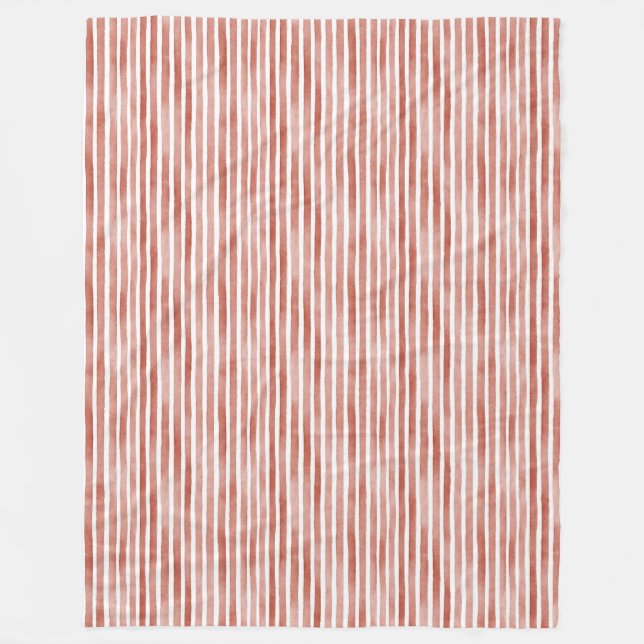 Couverture Polaire Rayures rouges blanches   (Devant)