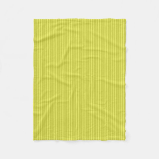 Couverture Polaire Rayures Verticales Chartreuse Jaune Vert (Devant)