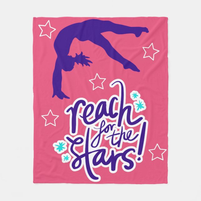 Couverture Polaire Reach for the Stars Gymnastique Tumbling Photo Pr (Devant)
