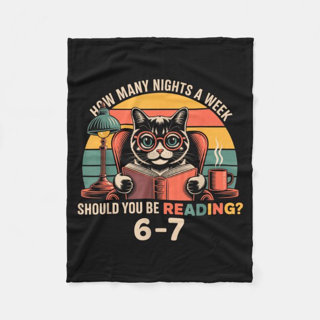 Couverture Polaire Reading 67 Meme Englieacher In Funny 67 Retro Cat  (Devant)