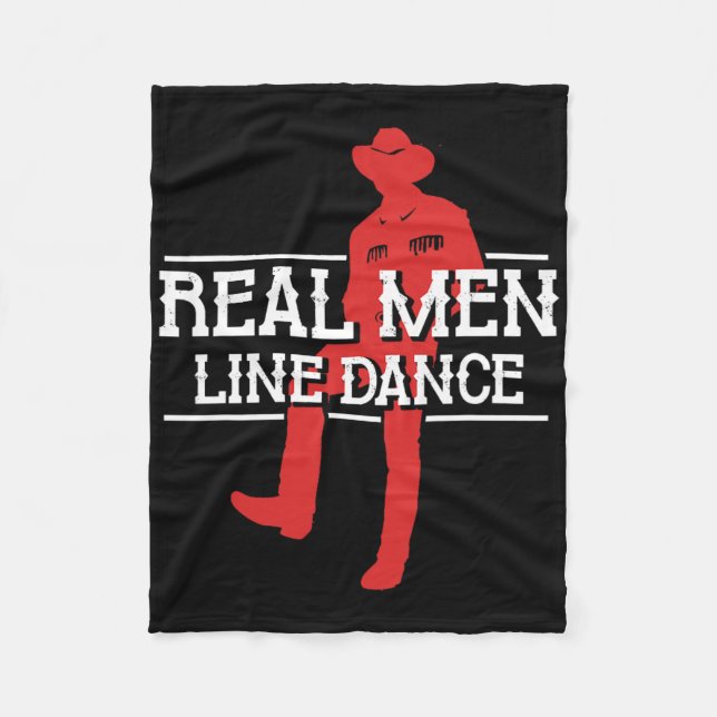 Couverture Polaire Real Men Line Dance Western Country Dancing Lineda (Devant)