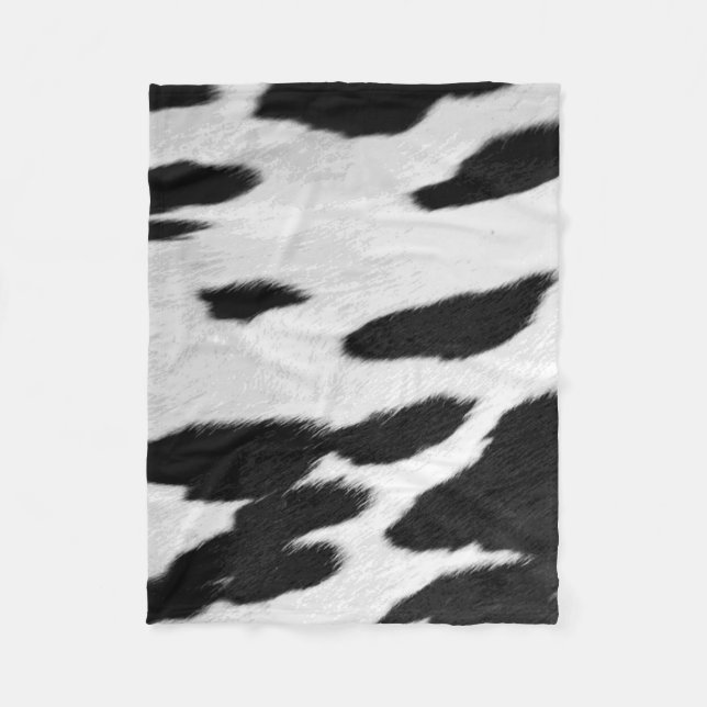 Couverture Polaire Realiste Holstein Cowhide Look (Devant)