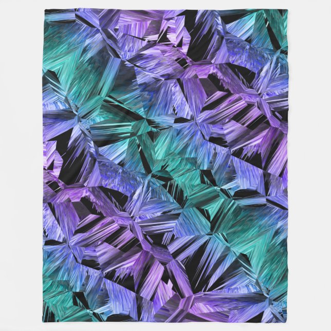 Couverture Polaire réalité virtuelle, dégradé de cristal foncé : (Devant)