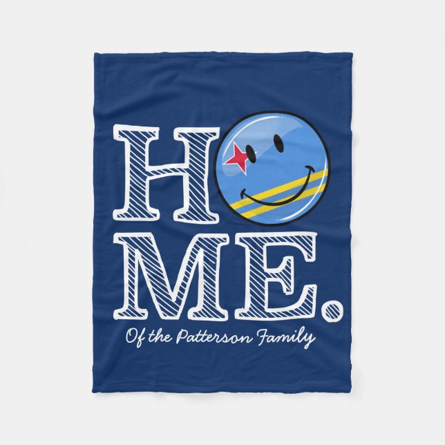 Couverture Polaire Réchauffeur de sourire de Chambre de drapeau (Devant)