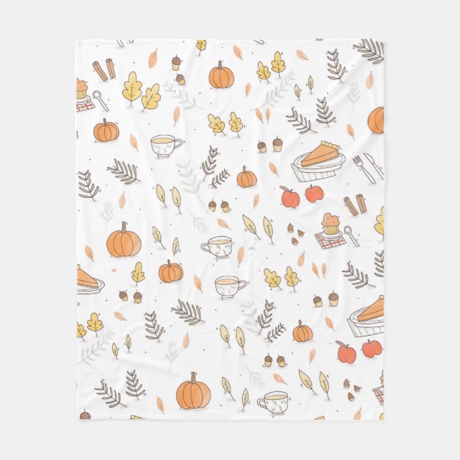 Couverture Polaire Récolte Automnale Cosy (Devant)