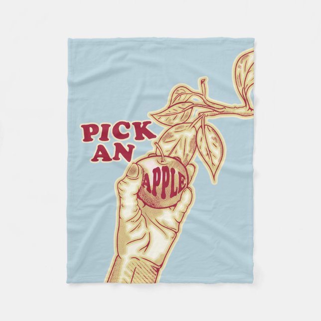 Couverture Polaire Récolte de pomme de verger (Devant)