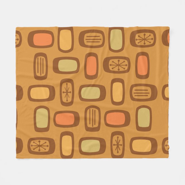 Couverture Polaire Rectangles arrondies MCM du milieu du siècle (Devant (Horizontal))