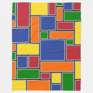 Couverture Polaire Rectangles colorées