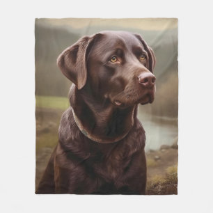 Couverture Polaire Récupérateur de chocolat Labrador