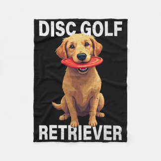 Couverture Polaire Récupérateur de Disc Golf Drôle de Chien Retriever
