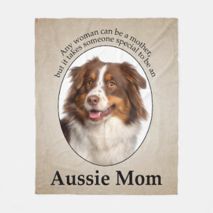 Couverture Polaire Red Australian Shepherd Mom