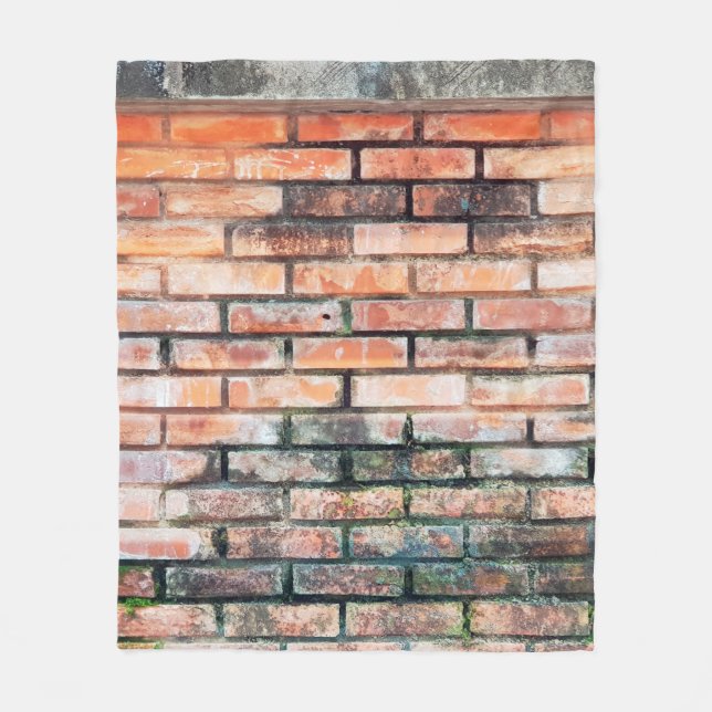 Couverture Polaire Red brick wall with stainsabstract,aged,architectu (Devant)