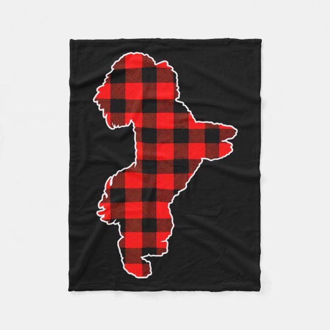 Couverture Polaire Red Buffalo Plaid Pajama Westie Christmas Dog Love (Devant)