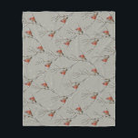 Couverture Polaire Red Cardinal Perched on a Tree Branch Fleece Blank<br><div class="desc">Get in the Christmas and New Year spirit with this beautifully illustrated Red Cardinal design. Handpainted watercolour design that features a gorgeous snowy background and a lone red cardinal perched on a branch. Perfect design for Christmas theme. Please feel free to check my store for more gift ideas. If you'd...</div>