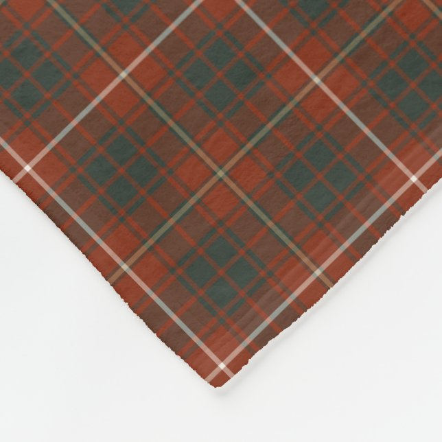 Couverture Polaire Red et Green Bruce Clan Tartan (Coin)
