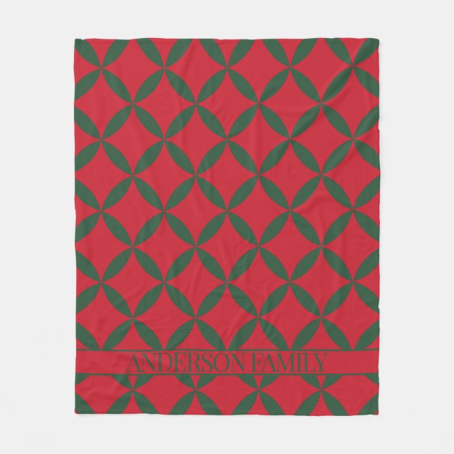 Couverture Polaire Red Green Mid Century (Devant)
