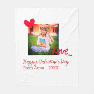Couverture Polaire Red heart love heureuse Sainte-Valentin ajouter ph