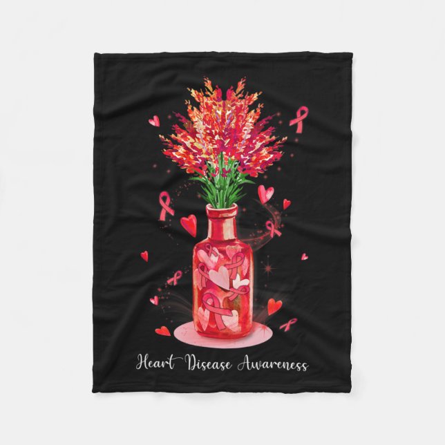 Couverture Polaire Red Ribbon Support Sensibilisation aux maladies ca (Devant)