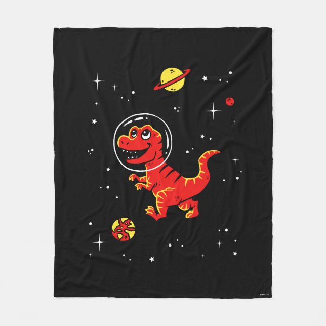 Couverture Polaire Red Tyrannosaurus Rex Dinos Dans L'Espace (Devant)