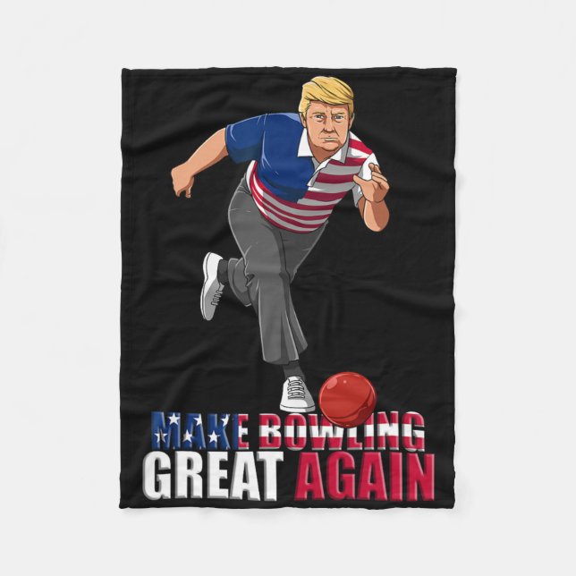 Couverture Polaire Refaire le Bowling Grand - Drôle Gif Bowling Trump (Devant)