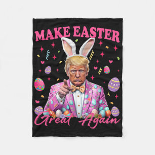 Couverture Polaire Refaire Pâques Grande Encore Drôle de Lapin Trump