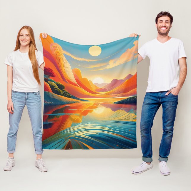 Couverture Polaire Réflexion sur le lac au crépuscule (En situation)