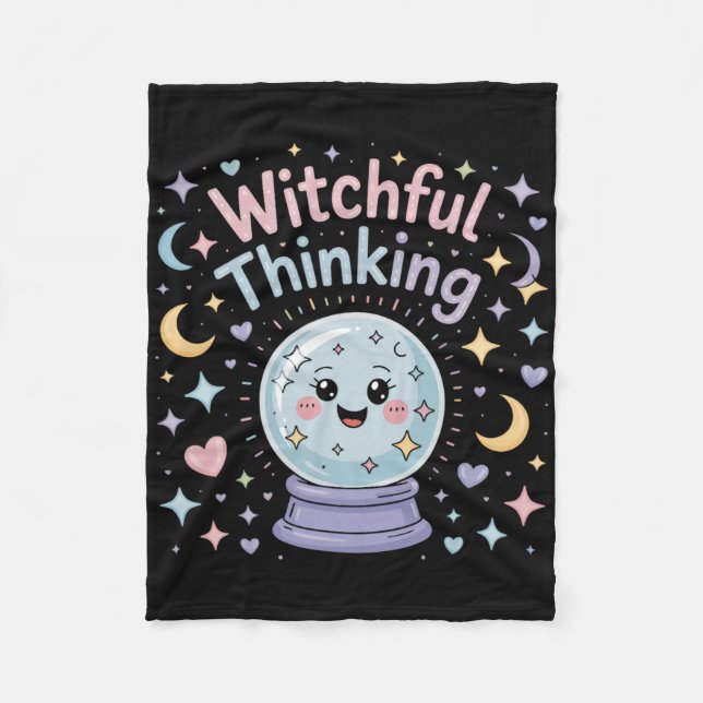 Couverture Polaire Réflexion Witchful Crystal Ll Vibes Halloween (Devant)