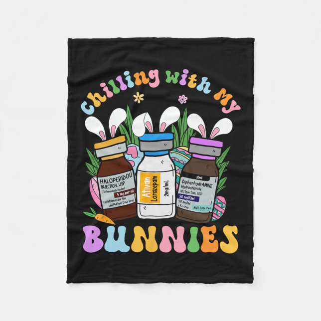 Couverture Polaire Refroidissement Avec Mes lapins Icu B52 Med Surg N (Devant)