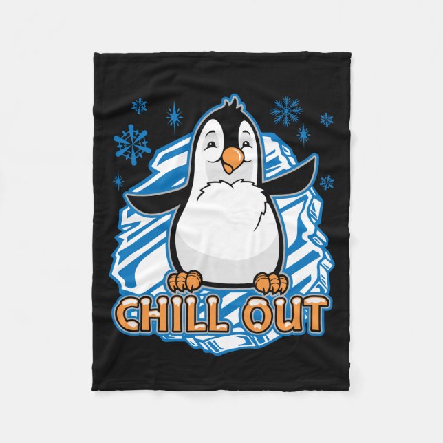 Couverture Polaire Refroidissez le pingouin (Devant)