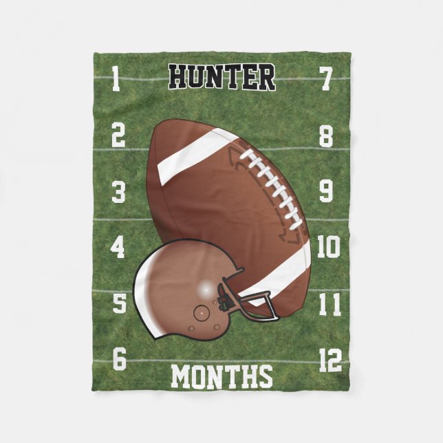 Couverture Polaire Regardez-moi grandir - Sport Football 🏈 (Devant)