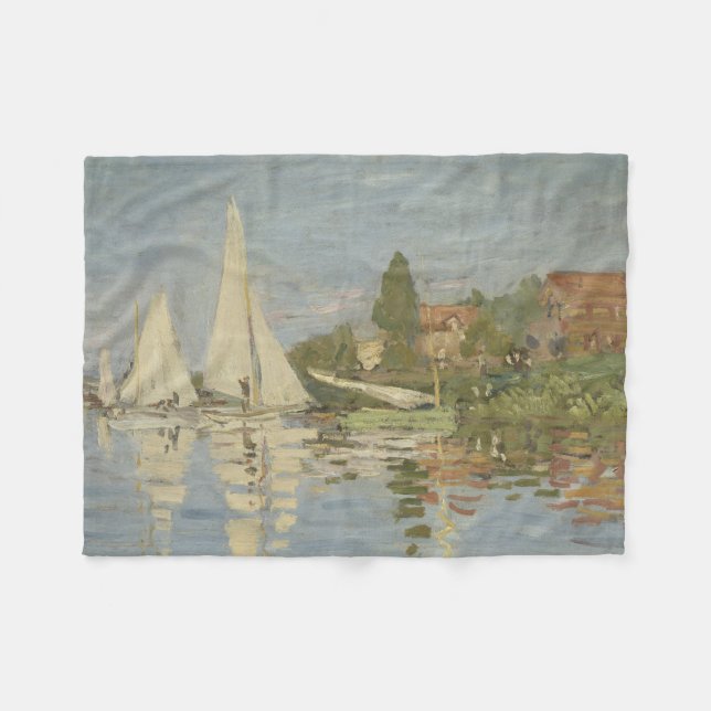 Couverture Polaire Regattas at Argenteuil, OIl Painting, Claude Monet (Devant (Horizontal))