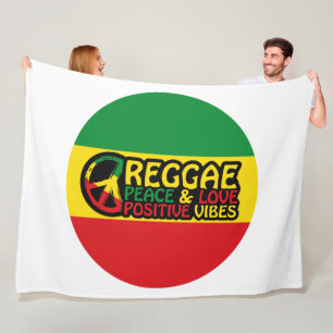 Couverture Polaire Reggae Musique avec citations positives