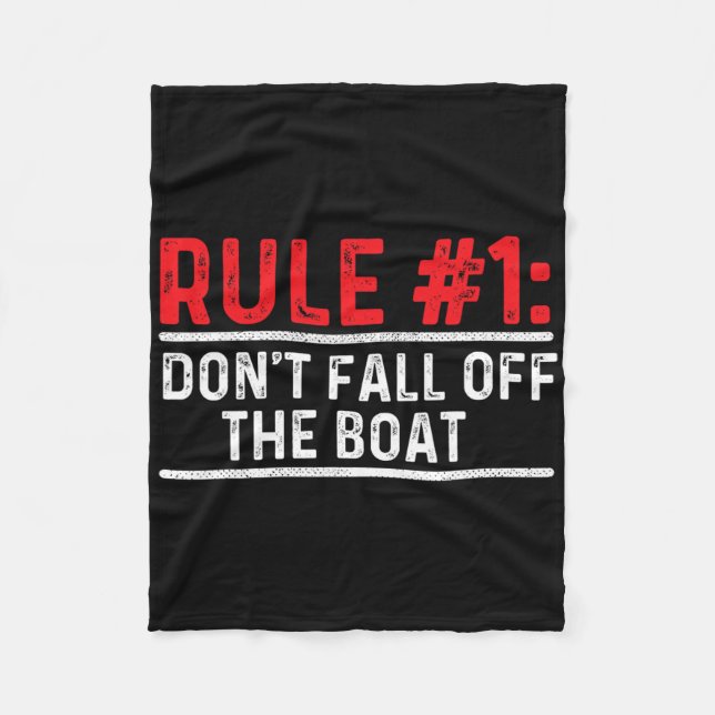 Couverture Polaire Règle 1 Ne tombez pas du bateau - Bateau M (Devant)